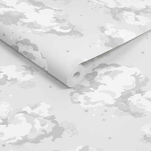 Papier peint Cath Kidston Silver Linings intissé lavable aux reflets argentés