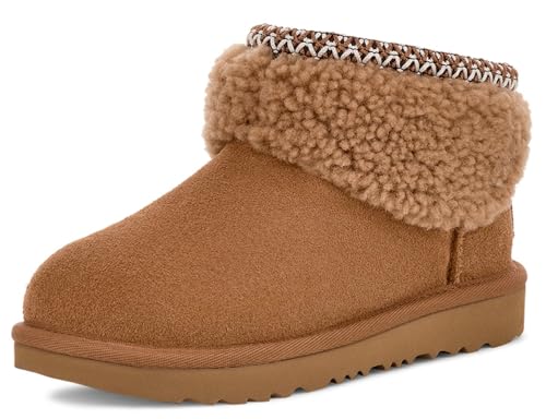 UGG Unisex-Child K Classic Ultra Mini Maxi Curly Fashion Boot