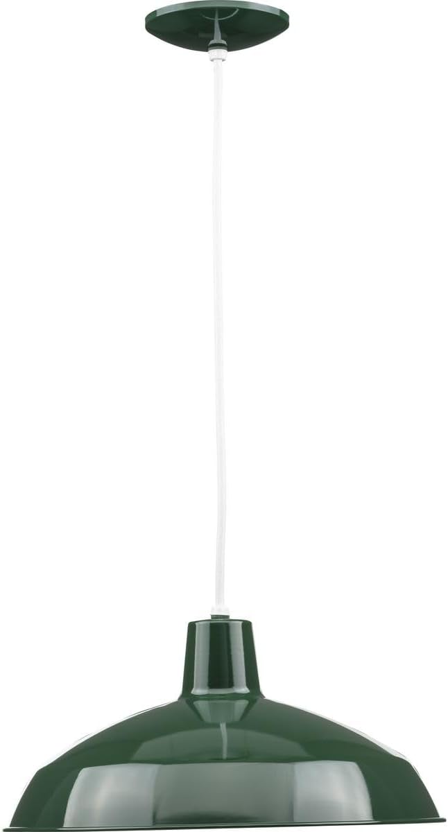 Progress Lighting Zin Collection 1-Light Brushed Nickel Clear Textured Glass Global Pendant Light