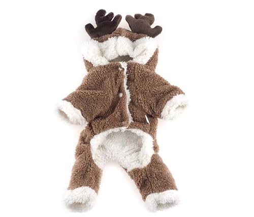 Luckstar Dog Clothes - Pet Clothes Elk Costume Christmas Elk Moose Cool Cute Pet Cosplay Soft Warm Coral Fleece Pet Hoodie Coat Winter Clothing Jumpsuit For Christmas Party Gifts Pet Supplies (Xl) #TOP2