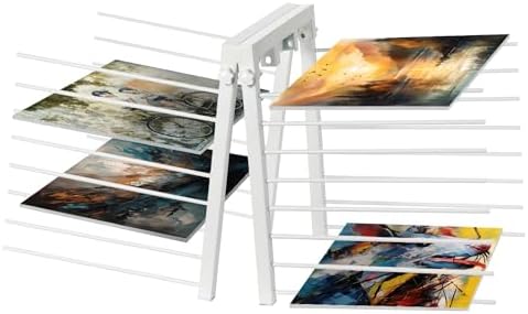 Amazon.com: OFFICEROO Canvas Print Rack - 16 Shelves Ladder Paint ...