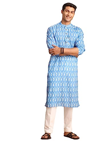 Image of VASTRAMAY Men's Cotton Blend Kurta Pyjama Set VASMK124nPANT003