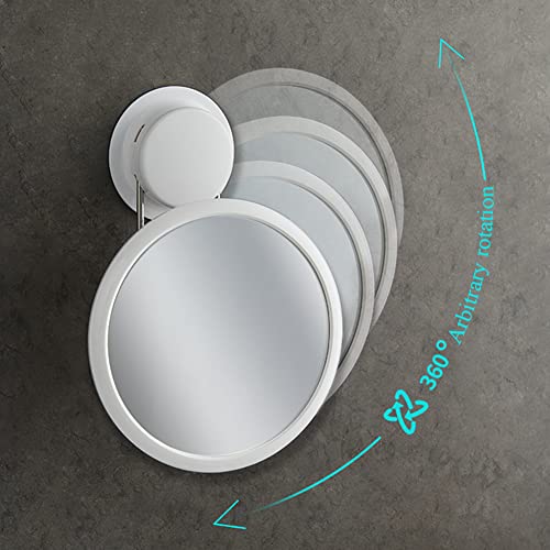 Softfree Fogless Shower Mirror For Shaving With Razor Holder, 6-Inch Strong Suction Wall Hanging Mirror 360-Degree Rotating, Detachable Handheld Anti-Fog Makeup Mirror For Bathroom Wall #TOP3