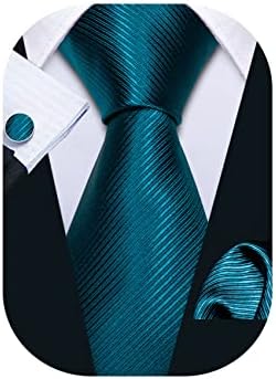 Hi-Tie Solid Color Tie Set Handkerchief Cufflinks