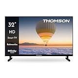 Thomson 32 Zoll (80cm) HD LED Smart TV, Wi-Fi, Sprachsteuerung, HDR10, Dolby Audio, Triple-Tuner (Kabel/Satellit/Antenne), HDMI, USB, 1.5GB RAM, 8GB Flash – 32HT2S15