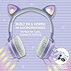 powerlocus casque enfant bluetooth, casque audio sans fil pour enfants, bluetooth 5.0 confortable pliable casque avec micro intégré, volume limité à 85db, réglable, micro sd carte slot, lumières led