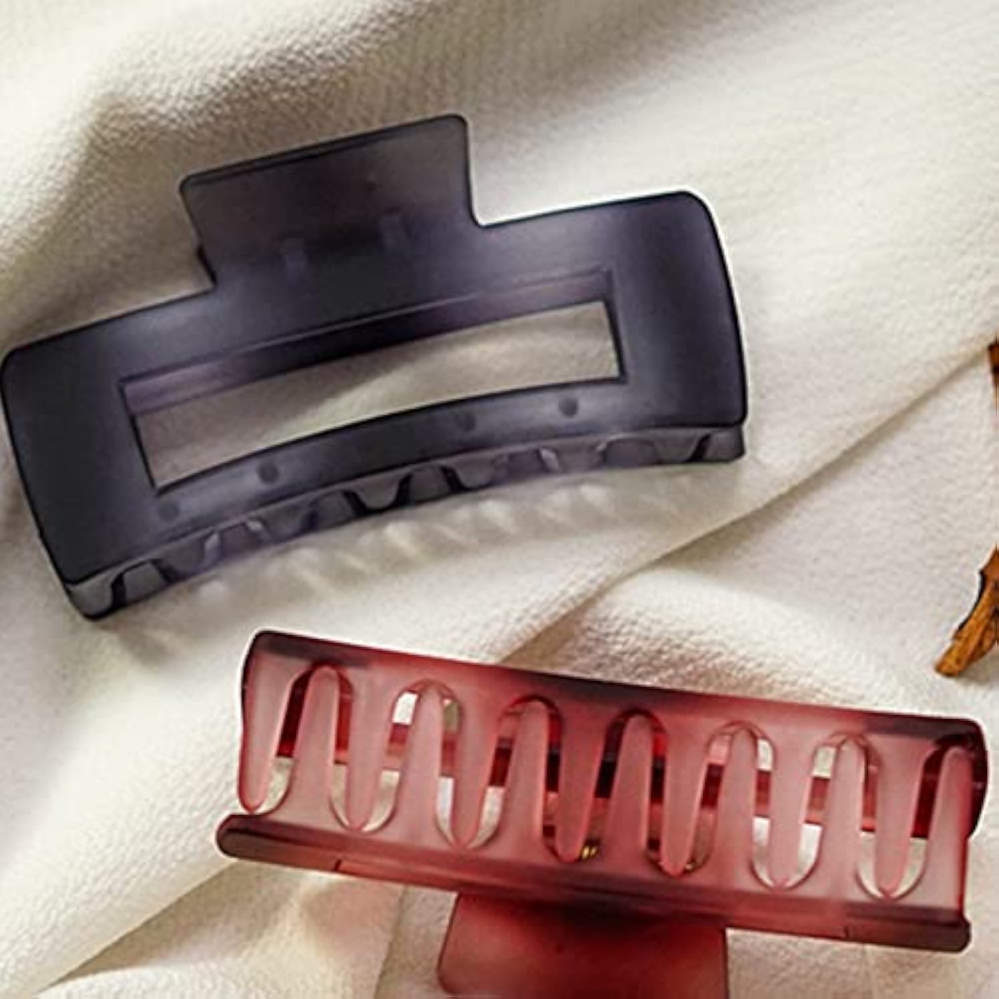4PCS Rectangle Hair Claw Clips, Fashionable Strong Hold