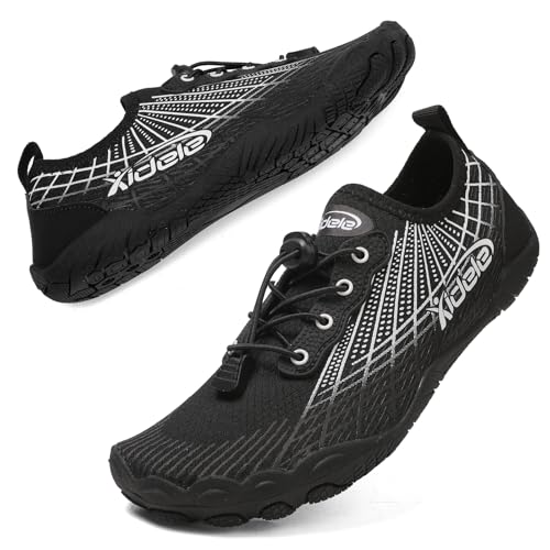 Image of Water Shoes for Men and Women, Barefoot Aqua Socks, Wide Fit Beach Swimming Pool Shoes, Anti-Slip Outdoor Walking Hiking Kayaking Diving Surfing