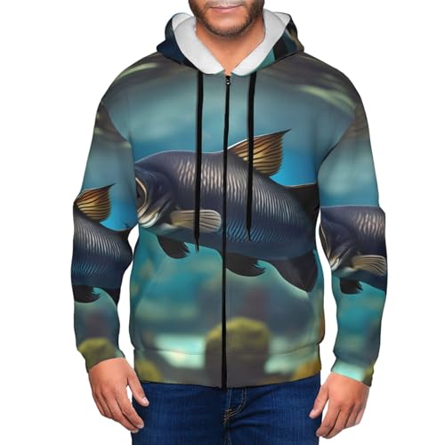 Sweat à capuche poisson-chat idéal pour vos sorties de pêche matinales