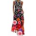 Sommerkleid Damen Lang Maxikleid Elegant Langes Sommerkleid Print Strand Boho Sommer mit Taschen V Maxi lockeres Kleid Damen ärmelloser Ausschnitt Damen Freizeitkleid Klein Damen Pullover Kleid
