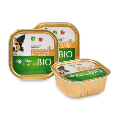 Terrine Bio à la volaille pour chien adulte FR-BIO-10 - Lot de 9 barquettes de 300g Cover