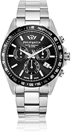 Philip Caribe Men's Quartz Watch with Black Dial Analogue Display and  Silver Stainless Steel Strap R8273607002 : Amazon.com.au: Clothing, Shoes \u0026  Accessories