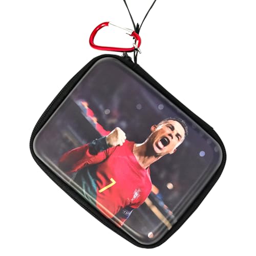 Oirigaga Bolsa de transporte rígida para tarjetas de fútbol, caja de almacenamiento para tarjetas de fútbol, caja de tarjetas coleccionables, caja de tarjetas, caja de colección, organizador para 400