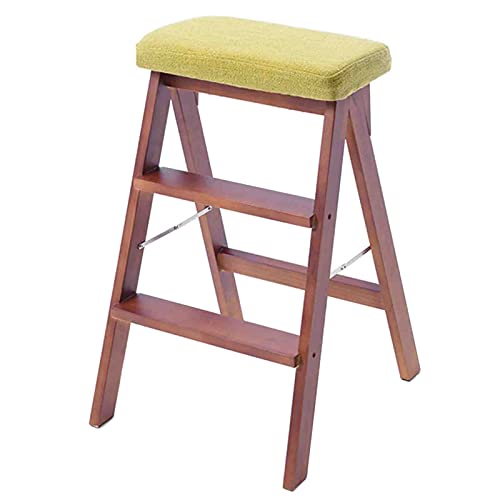 Taburetes Plegables con escalones de 3 escalones, Taburete de Escalera portátil de múltiples Posiciones para el hogar y la Oficina, Taburete de Cocina con Pedal Antideslizante, 3 Colores/mar