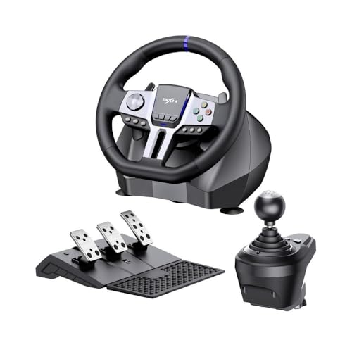 Image of PXN V9 Gen2 Racing Wheel - Steering Wheel Driving Wheel 270 / 900 Degree Vibration Gaming Steering Wheel with Shifter and Pedal for PS4,PC,PS3,Xbox Series X|S, Xbox One