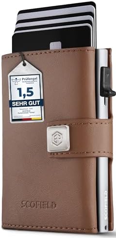 SF SCOFIELD Geldbörse Herren | Portmonee Herren für 11-12 Karten | Geldbeutel RFID Schutz | Portemonnaie | Wallets for Men | Smart Wallet | Kreditkartenetui | Slim Wallet | Kartene