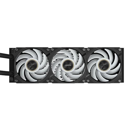 GIGABYTE AORUS WATERFORCE X II 360 Refroidisseur Liquide pour processeur AIO - 3X Ventilateurs ARGB de 120 mm, écran LCD en Couleur, Daisy-Chain, Compatible avec Intel LGA 1851 et AMD AM5