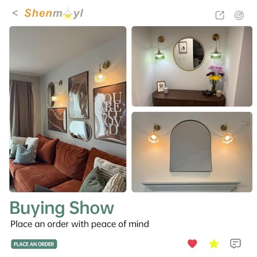 Shenmoyl Battery Operated Wall Sconce with Amber Striped Shade Pattern Glass Adjustable Chain Retro Gold Wall Mounted Light, Modern Wall Lamp Fixtures Decor for Bedside Bedroom Indoor Doorway Shenmoyl Battery Operated Wall Sconce with Amber Striped Shade Pattern Glass Adjustable Chain Retro Gold Wall Mounted Light, Modern Wall Lamp Fixtures Decor for Bedside Bedroom Indoor Doorway - Image 7