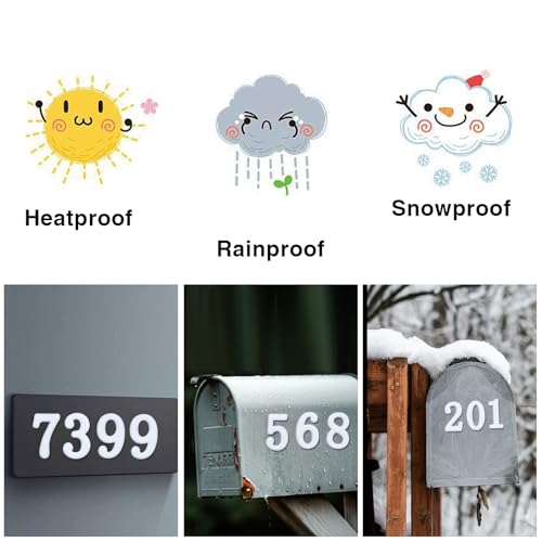 Image of opasyo 30 Pieces Mailbox Numbers for Outside 2 inch 0-9 Self-Adhesive Mail Box Numbers,3D Gold House Numbers for Mailbox, Apartment, House, Trash Bins,Office Hotel Room (White, 2inch)
