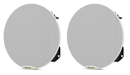 ALTA QUALITÀ DEL SUONO: Questo altoparlante da soffitto bluetooth offre un suono stereo in qualsiasi stanza della casa o dell'ufficio. Hanno un design uniforme ed elegante, si tratta di una coppia di diffusori, uno passivo e uno attivo, da incasso per installazione a soffitto.