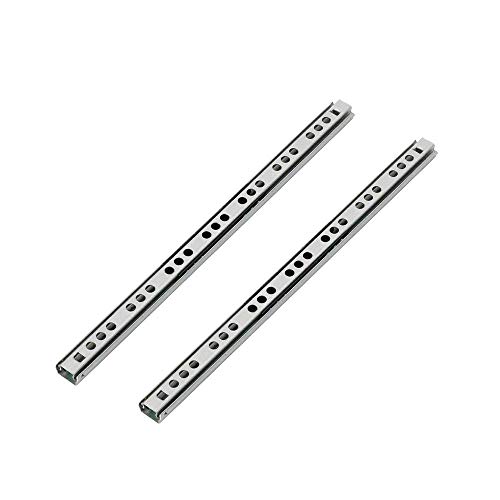 Preisvergleich Produktbild Mdurian 2 x 18" Schwerlast 17mm Hoch Schubladenschienen Teilauszug Rollenauszug Teleskopschiene Kugelführung 438mm Länge Küche Kabinett Schreibtisch Kapazität