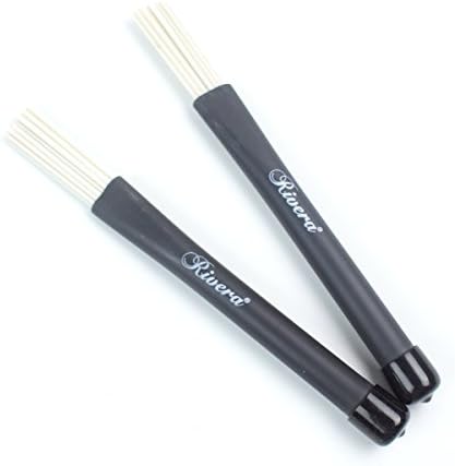 a pair of Classic Jazz Telescoping Retractable Wire Drum Brush Stick,Nylon White image 5