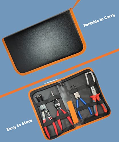 4Pcs Hose Clamp Pliers Set,Fuel Line Pliers Set With Case,Hose Removal Plier,Fuel Filter Caliper,Hose Pipe Clamp Plier,Hose Grip Pliers For Automotive Coolant Fuel Oil Water Pipe Repair Tools #TOP5