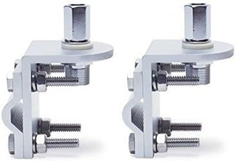 Lot of (2) 3-Way Single Groove CB Radio Antenna Mirror Mounts