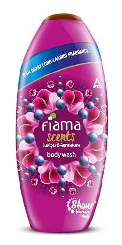 Fiama Scents Body Wash Shower Gel Juniper & Geranium, 250ml, Body Wash for Women & Men with Skin Conditioners, Long Lasting 8 Hour Fragrance Lock Technology, Tested By Dermatologists on all Skin Types