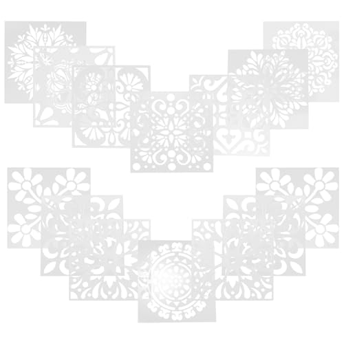 GETAJGHSD 16 Plantillas de Adecuado para Dibujo y Manualidades Infantiles para Pintar y, Plástico Seguro y Acabado para Dibujo Manualidades Infantiles