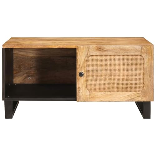 Table basse bois de mangue massif pour optimiser le rangement du salon - 4