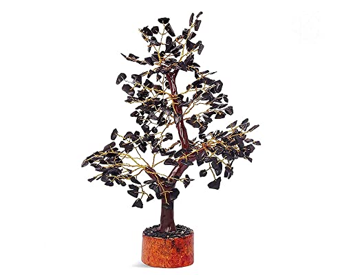 Frienemy Home Presents Black Tourmaline Crystal Tree Gemstone Tree Healing Stone Chakra Healing Tree Tree Home Cadeau Office Office Cadeau, 350 Perles Gift par Tree by #Frienemy-2703