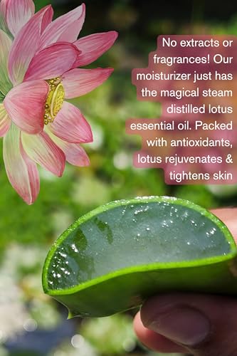 Image of The Nature Mill Aloe Vera Whipped Cream with Sweet Almond Oil & Lotus Essential Oil for Face & Body, Pure All Natural, No Cream Base, 50g