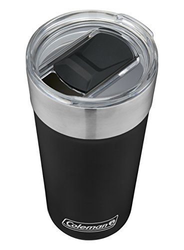 Copo térmico de aço inoxidável Coleman Brew, preto, 590 ml