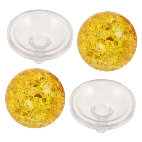 TOPBATHY 2sets Ice Cracked Decorative Glass Spheres with Stand Crystal Bubble Balls for Aquarium Rockery and Tabletop Fountain Easy Setup Home Decor Ornaments for Creative Water Features