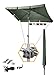 4smile Sonnenschirm Balkon 4-in-1 SET, Grün, 200 x 125 cm – Balkonschirm rechteckig, inkl. Sonnenschirmständer, Schirmhülle & Windsicherung – passend für Balkon & Terrasse