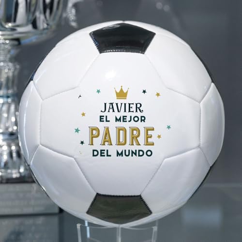 Wanapix | Balón de Fútbol Personalizado | Día del Padre | Pelota de Fútbol con Nombre | Regalo Original para Papa | Basic | Mejor Padre del Mundo