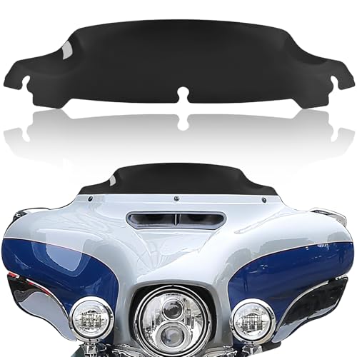 Image of Black 4.5 inch Windshield Motorcycle Wave Windscreen Compatible for Harley 2014-2023 Harley Davidson Touring Street Glide /Electra Glide /Ultra Limited /Tri Glide FLHT FLHX FLHTK FLHTC FLHTCU