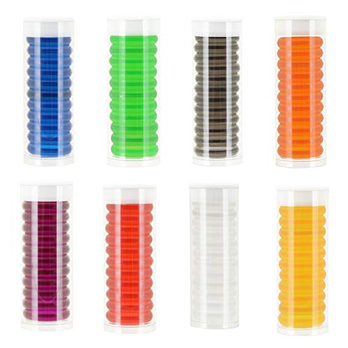 Mytobang - Encuadernación de hojas sueltas, 11 unidades de 28 mm, anillas de plástico para encuadernación de hojas sueltas, cierre circular con mini disco, planificador de cuaderno DIY, color blanco