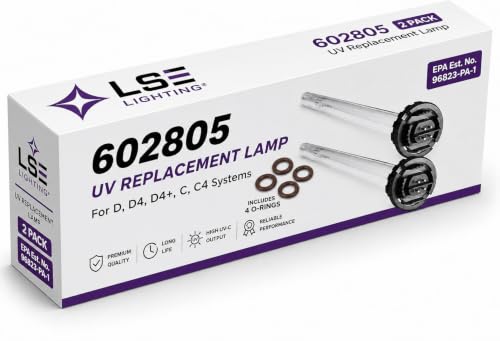 LSE Lighting 602805 43W UV-C Replacement Lamps for Viqua UVMax D4, 2-Pack