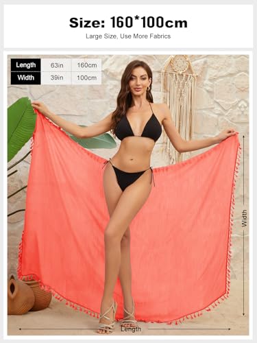 Image of QIANXIZHAN Women's Swimsuit Cover Up,Beach Sarong Wrap Bottom Coverup