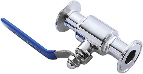 Miniatura 4 de Metaland 2" válvula sanitaria del acero inoxidable del tubo del OD de la válvula de bola de la Tri-abrazadera 167.3 ft m para la elaboración casera