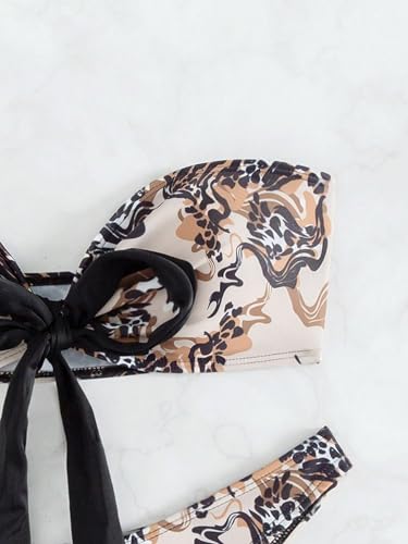 Maillot de bain 2 pièces imprimé anti-marques de bronzage M - 5