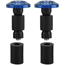 KIMISS 22mm 7/8" Motorcycle Handlebar End Slider Plug Caps, for Racing ATV Offroad, Blue Aluminum Bar End Plugs, Handlebar Grips Protection