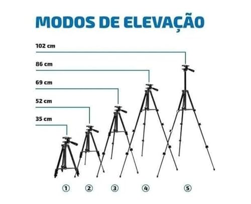 Tripé para Câmeras e Smartphones TRIPOD 102 cm