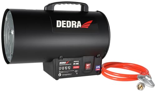 Gasheizgebläse 27 kW DEDRA 300 m/h elektrische Piezozündung Betriebstemperaturbereich: 2050C integrierter Ventilator Sicherheitssysteme mobil und ergonomisch