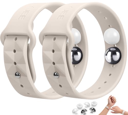 Image of Motion Sickness Bracelets for Travel: Acupressure Anti Nausea Wristband for Morning Sickness - Sea Sickness Wristbands for Car Boat Air - Nausea Bands for Motion Sickness Starlight