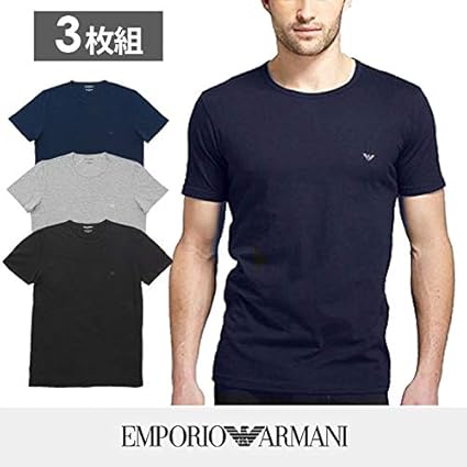 【EMPORIO ARMANI】Tシャツ3枚セット　85ｃｍ　定価38500円 Amazon | [エンポリオアルマーニ] 3枚セット メンズ Tシャツ クルー