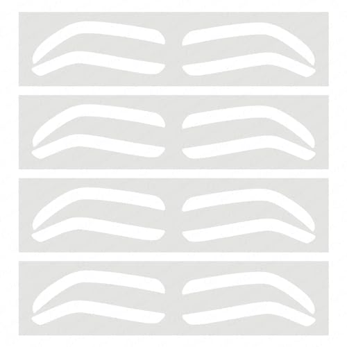 Rasmet Einweg Augenbrauen Tönungsband Microblading Augenbrauen Hilfsschablone Aufkleber für Airbrush Maschine Brauen Führungswerkzeug (10 Pairs Type B)