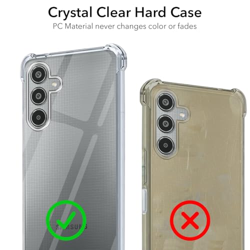 Image of Jkobi Shockproof Crystal-Clear Back Cover for Samsung Galaxy M35 5G (Anti Yellow Case | Drop & Camera Protection | Hard Polycarbonate)